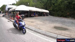 Motobike ride for Thai girlfriend and horny homemade hardcore sex