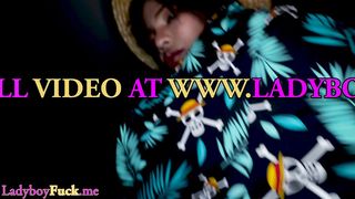 Busty femboy enjoys bareback anal sex after dancing for pervy white guy