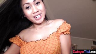 Huge boobs Thai MILF horny amateur sex video with her husband