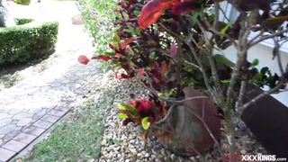 Lucky peeping tom gets to fuck big tits asian milf neighbor