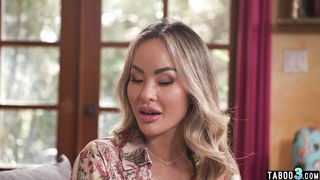 Petite blonde asian MILF stepmother Linda Lan wants to know better stepson