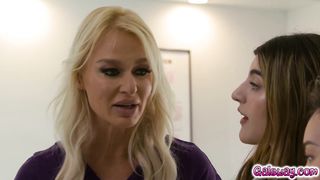 Nurse London River Teaches Squirting to Kimmy Kimm and Julia James