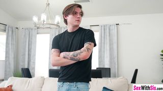 Spunky Asian teen stepsister Sawyer Cassidy sucks stepbrothers big dick