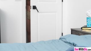 Perverted stepbrother waking up sexy stepsister Lulu Chu with his big dick