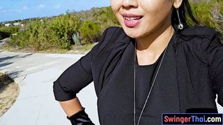 Public sex with huge tits Thai MILF Joon Mali who does it all