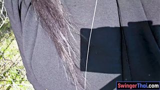 Public sex with huge tits Thai MILF Joon Mali who does it all