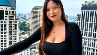 Big natural boobs Thai MILF picked up for a horny short time fuck
