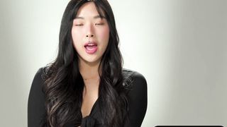 Petite sexy Asian babe flaunts perky tits and fingers hairy pussy