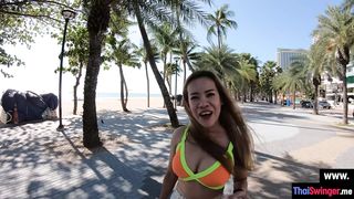 Big tits Asian teen gets fucked by stranger after he enjoyed pov blowjob