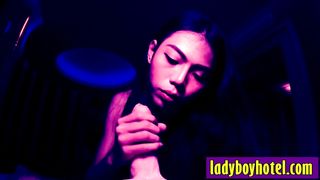 Naughty Asian ladyboy enjoys anal sex so horny femboy enjoyed big cock