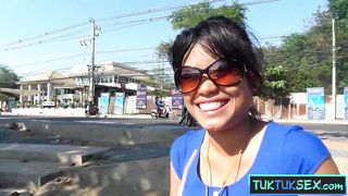 Big natural tits Thai GoGo teen amateur beach pick up for sex