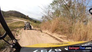 Off roading and bubble butt Thai girlfriend hot anal sex at home